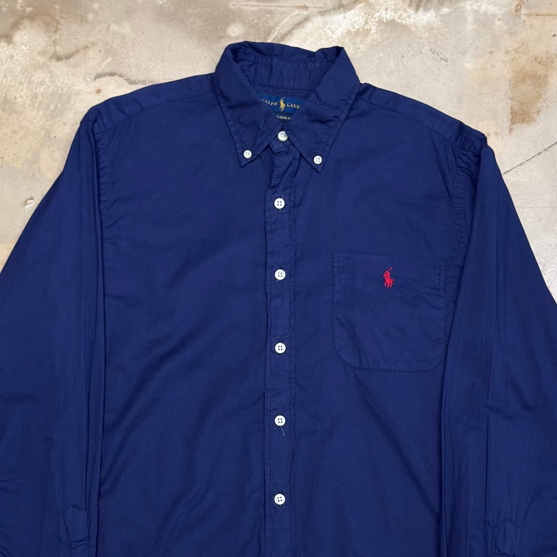 S 폴로랄프로렌 클래식핏 네이비 코튼 셔츠 상품이미지1