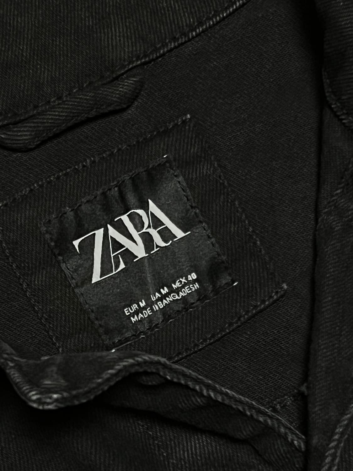 ZARA MAN 데님 자켓 S 블랙 상품이미지3
