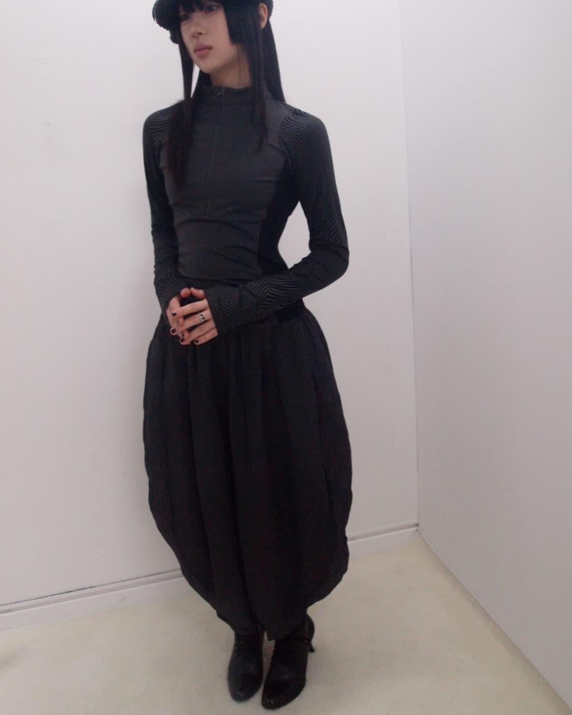 Charcoal slik 3D balloon banding pants  상품이미지7