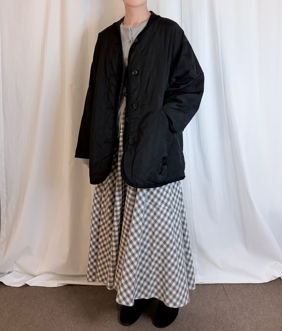 Quilted Liner Jacket - Black 상품이미지1