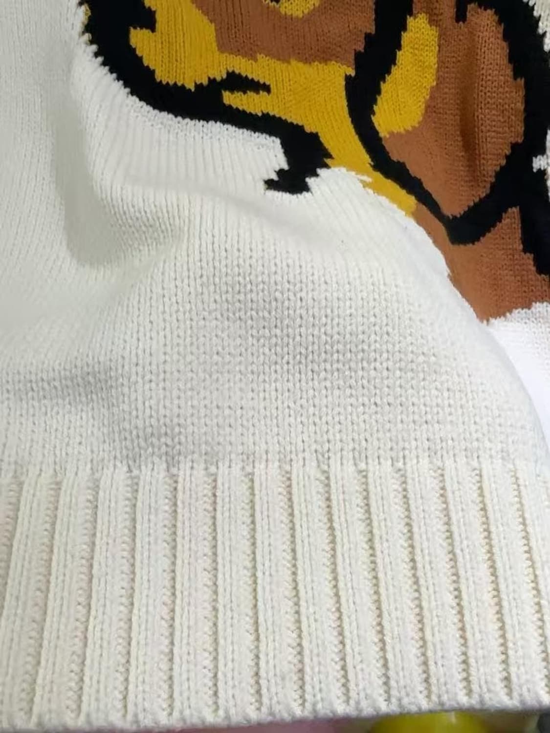 휴먼 메이드 닥스 니트 스웨터 화이트 상품이미지4