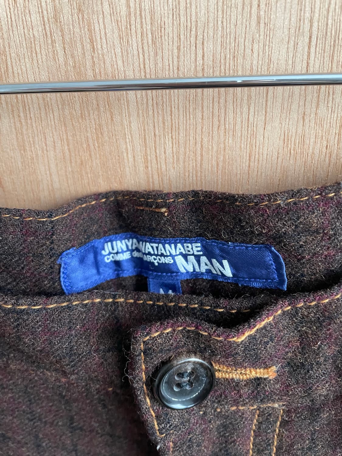 준야와타나베 체크 울 플레어 팬츠 상품이미지4