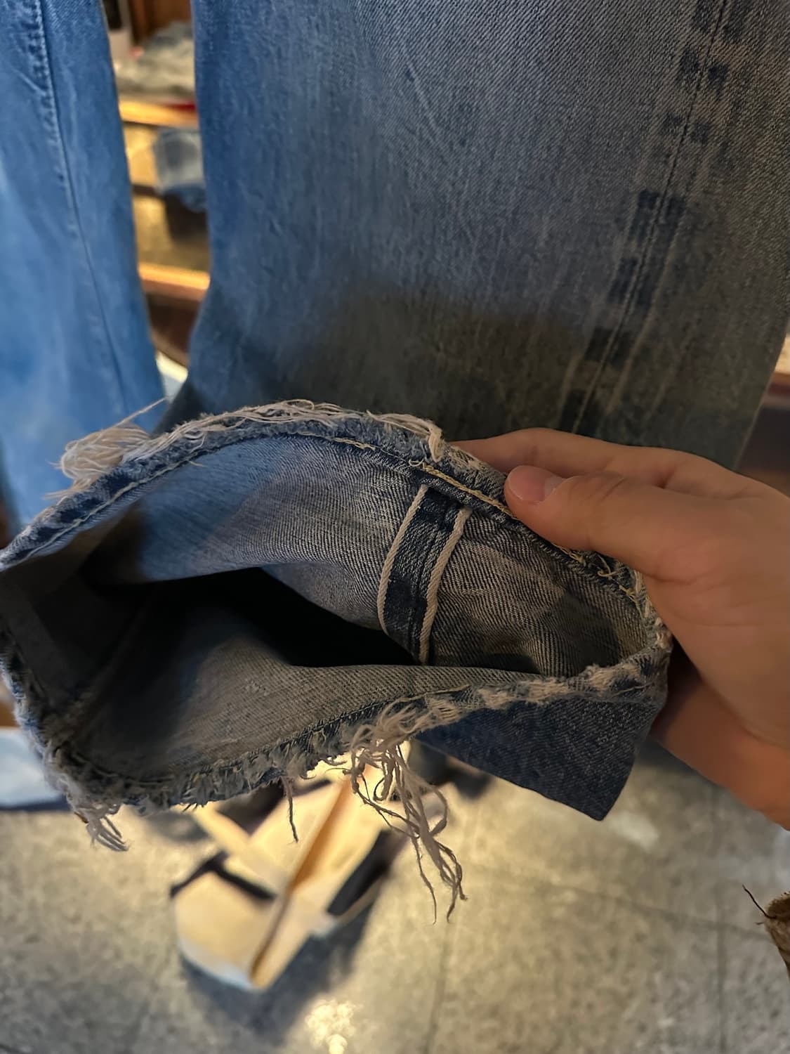 빅사이즈 60s USA 빈티지 리바이스 501 빅e 셀비지 데님 팬츠 상품이미지5