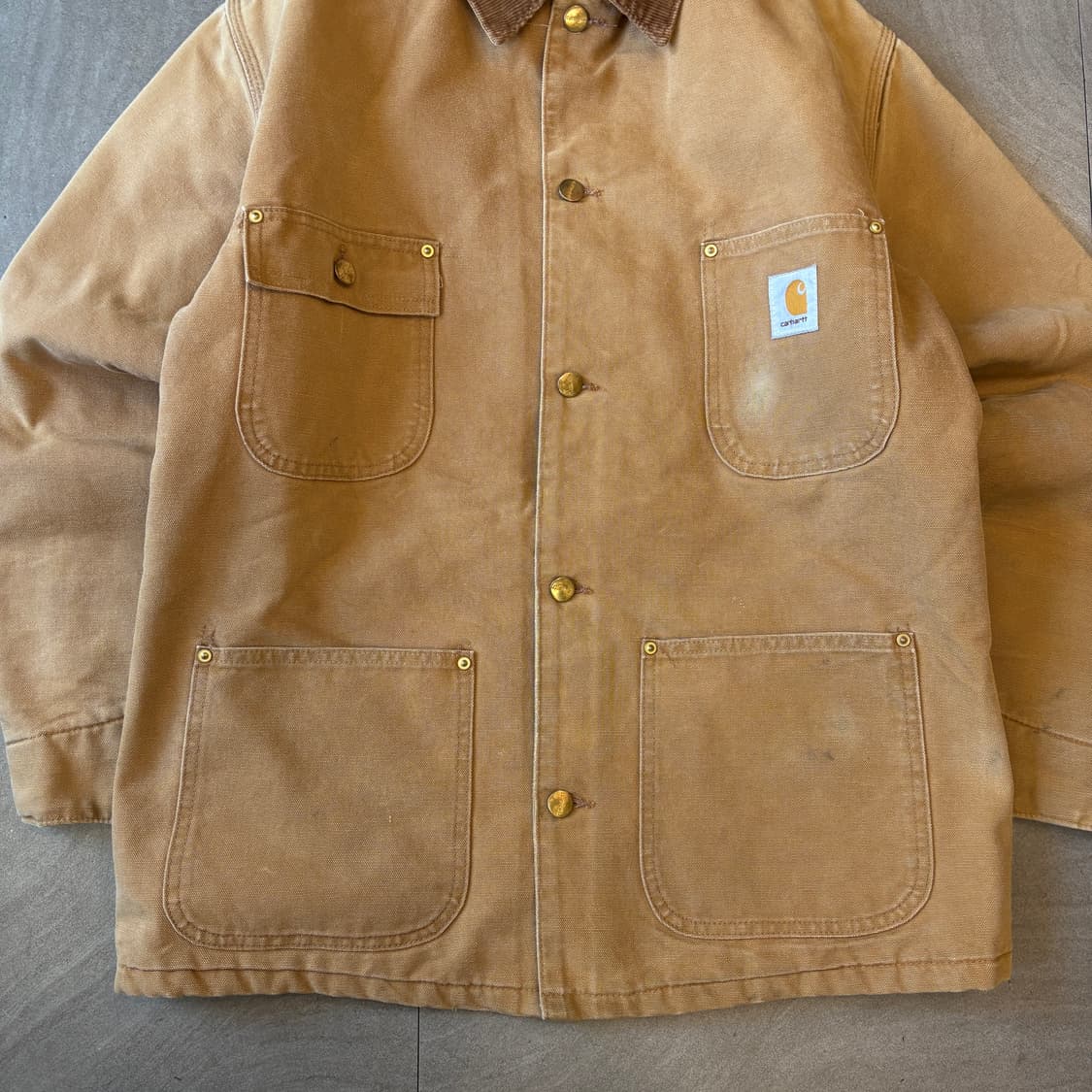 90s 90년대 칼하트 베이지 덕 초어 자켓 상품이미지3