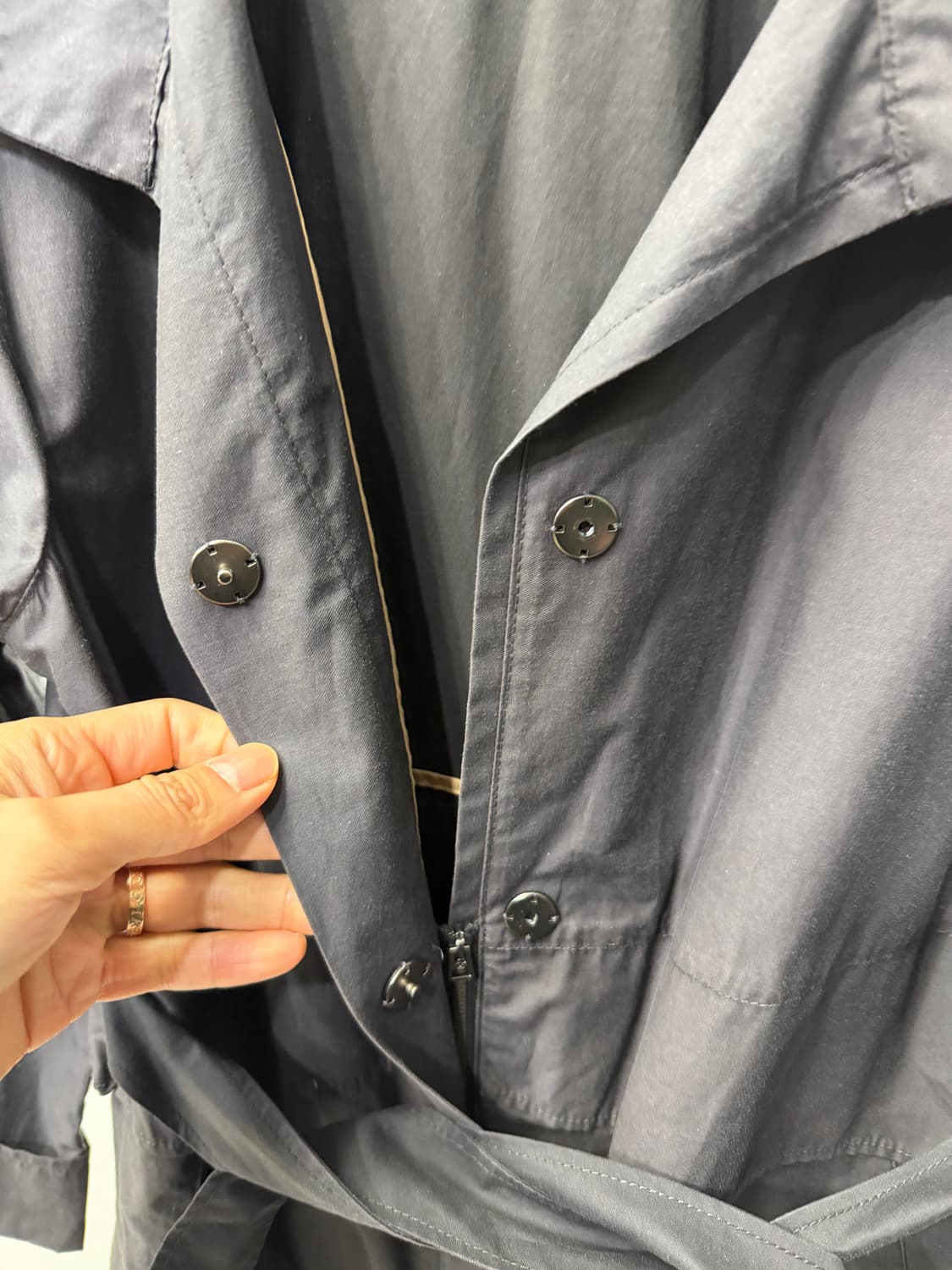 정품) MINE 마인 한섬 블랙 자켓 코트 82 상품이미지5