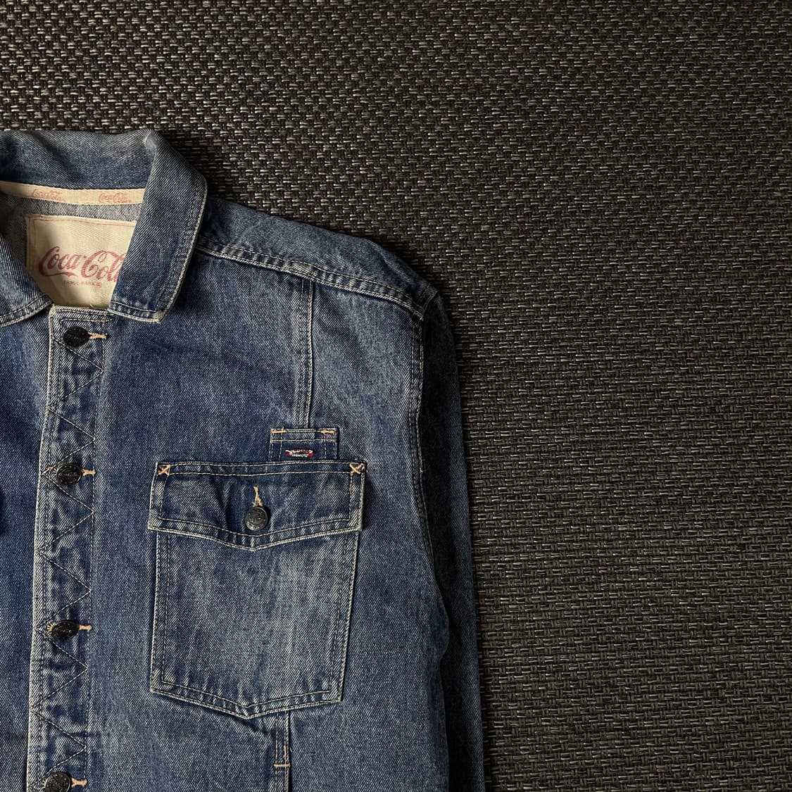 코카콜라 빈티지 투포켓 중청 데님 자켓 상품이미지3