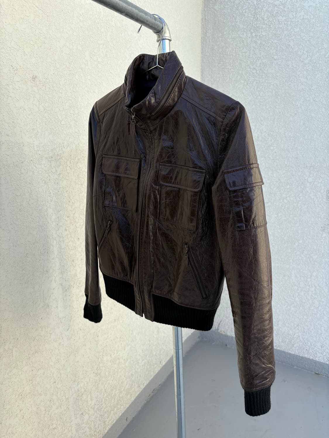 53 brown leather bomber jacket 상품이미지2