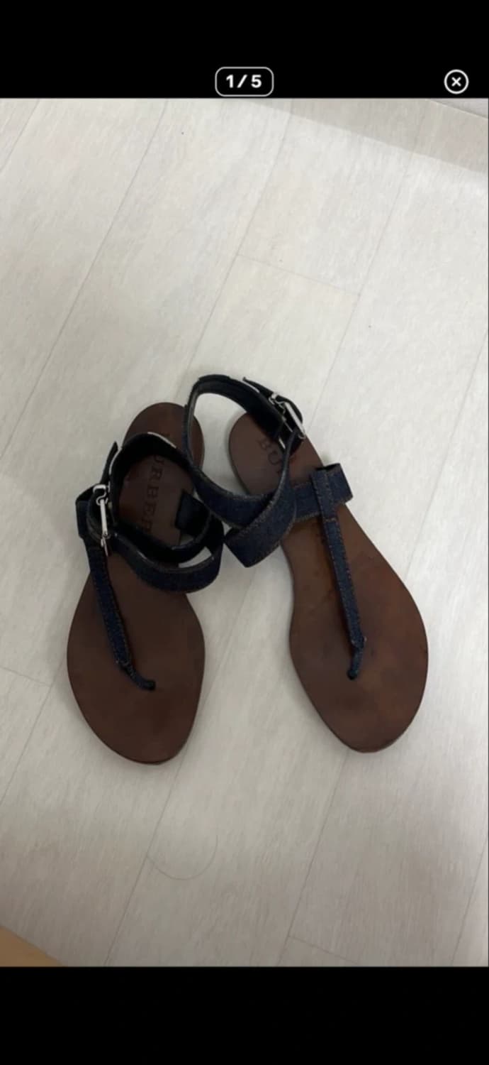 버버리 데님 스트랩 샌들 240정품 상품이미지1