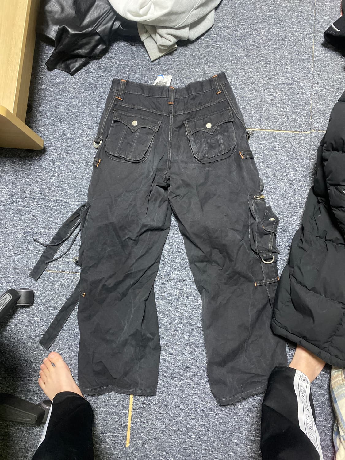 kakamer-ri 와투케 벨트 포켓 카고 팬츠 상품이미지2