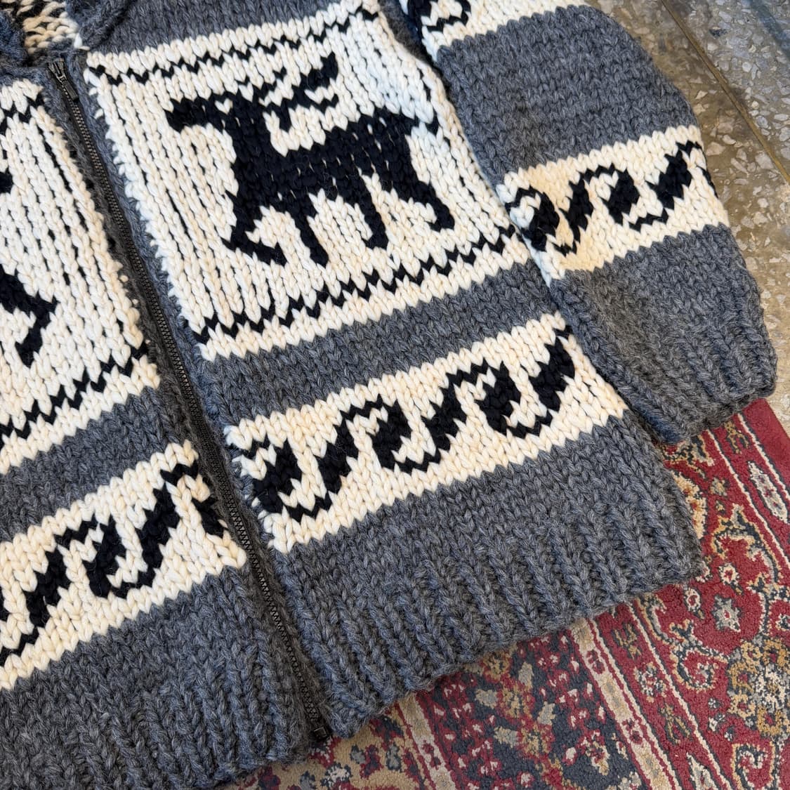 빈티지 헤비울 코위찬 집업 [ 105 ] 상품이미지4