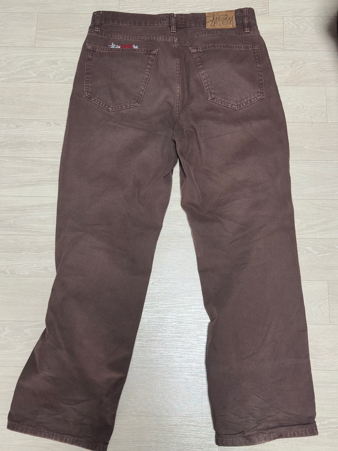 스투시 25시즌 클래식진 워시드 캔버스 브라운 팬츠(32) 상품이미지2