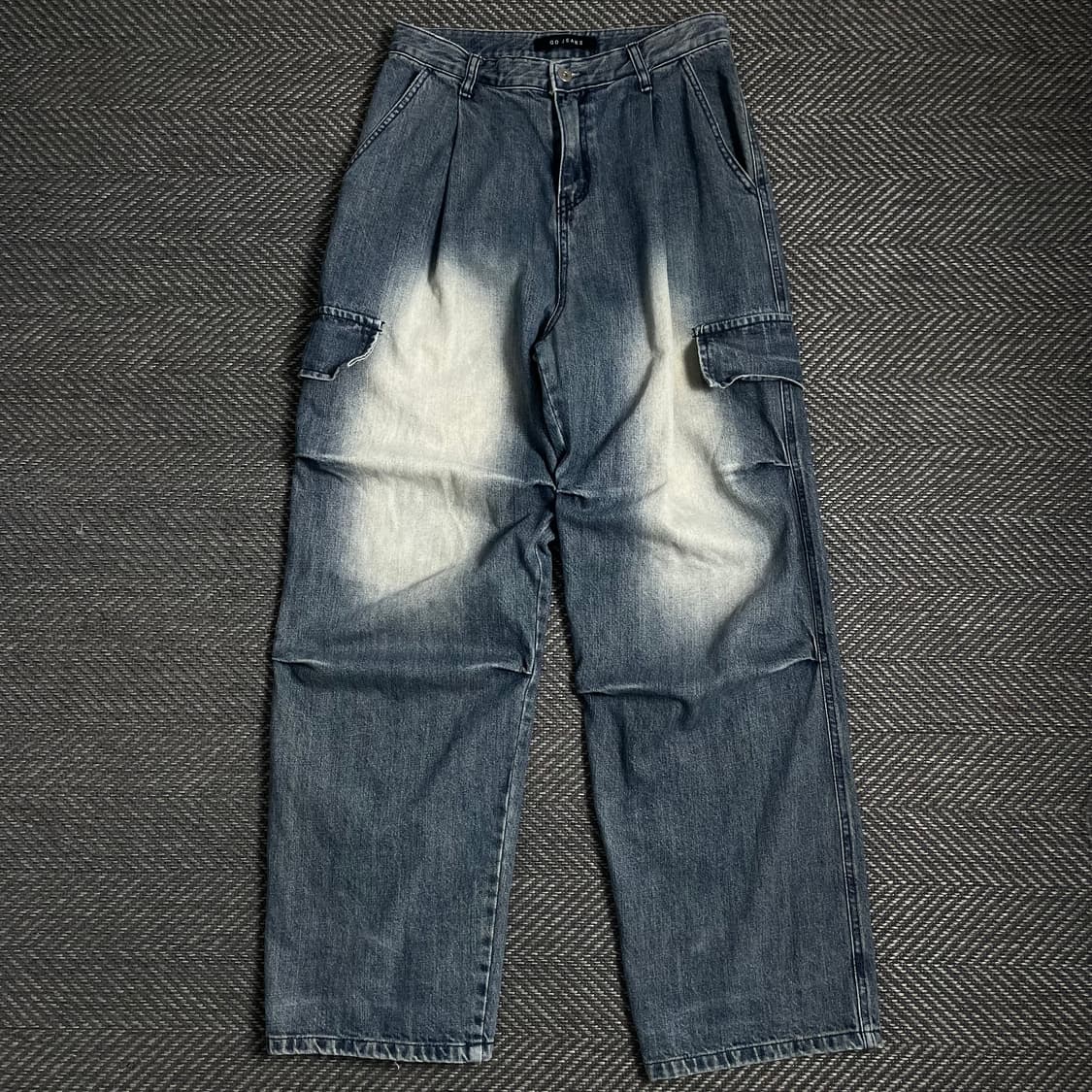 GO JEANS 빈티지 워싱 카고 데님 팬츠y 4921 상품이미지1