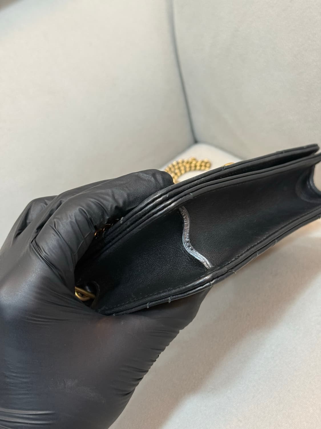 구찌 GG 마몬트 마틀라세 미니 체인백 상품이미지7