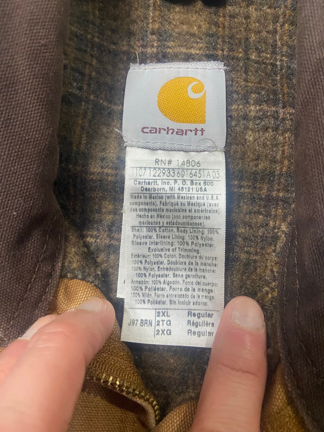 [2XL] 07s 칼하트 j97 BRN 상품이미지2