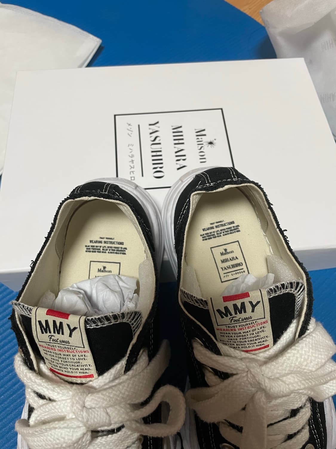 메종 미하라 야스히로 행크 로우스니커즈 블랙 상품이미지5