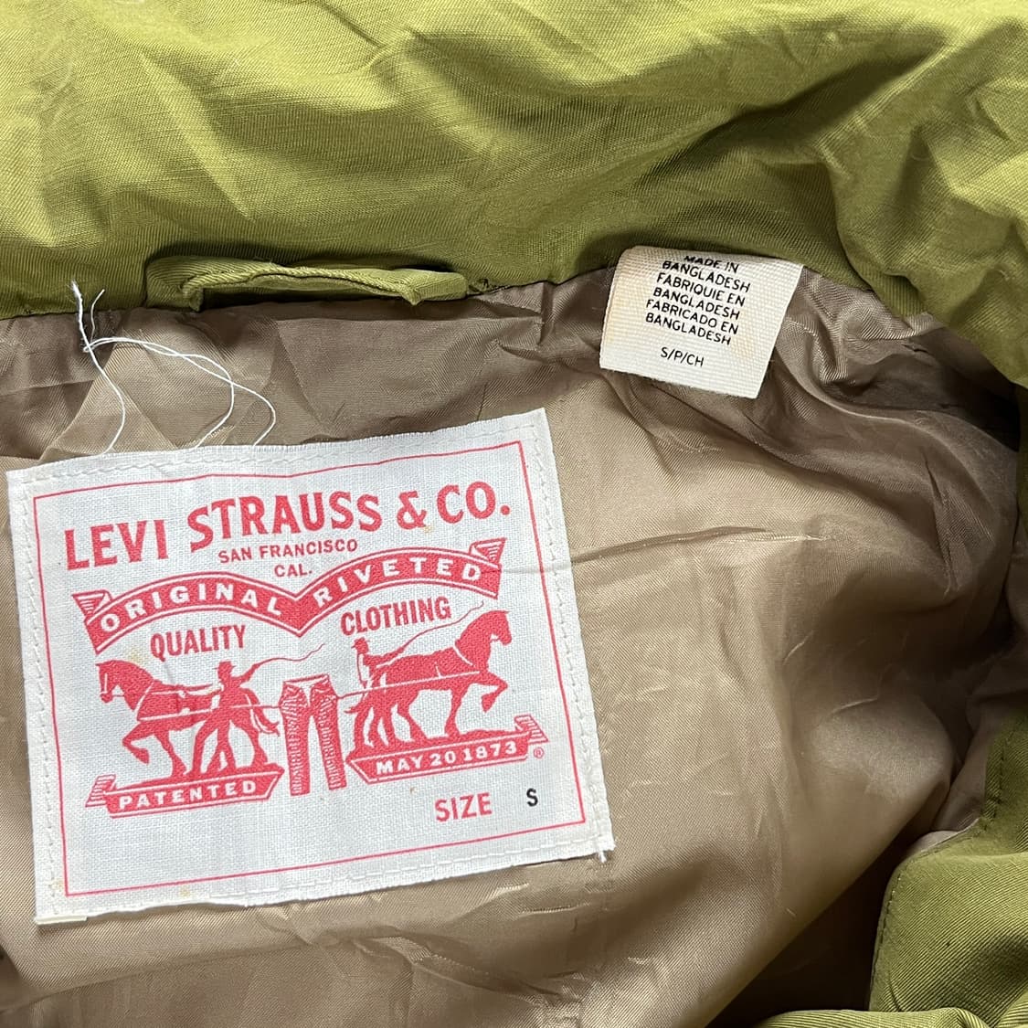 리바이스(R)택 배색 패딩자켓 (실측확인) 상품이미지4