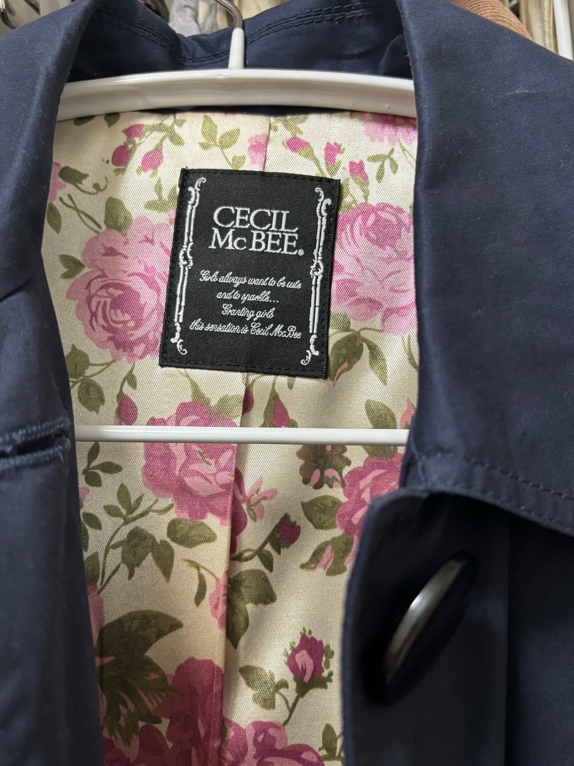 세실맥비 네이비 롱코트 갸루 상품이미지3