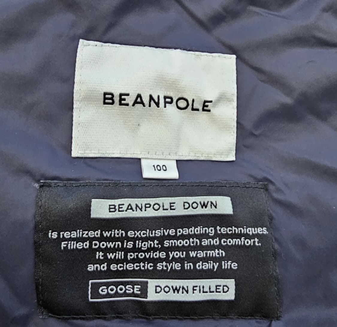 빈폴 남성 거위털 다운 코트 네이비 내피분리 100 상품이미지7