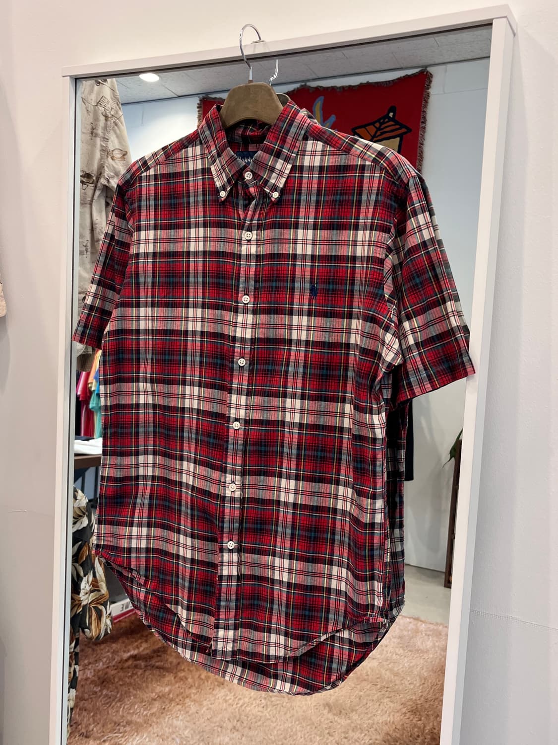 Polo RL 폴로 랄프로렌 CLASSIC FIT 체크 반팔 셔츠 상품이미지1