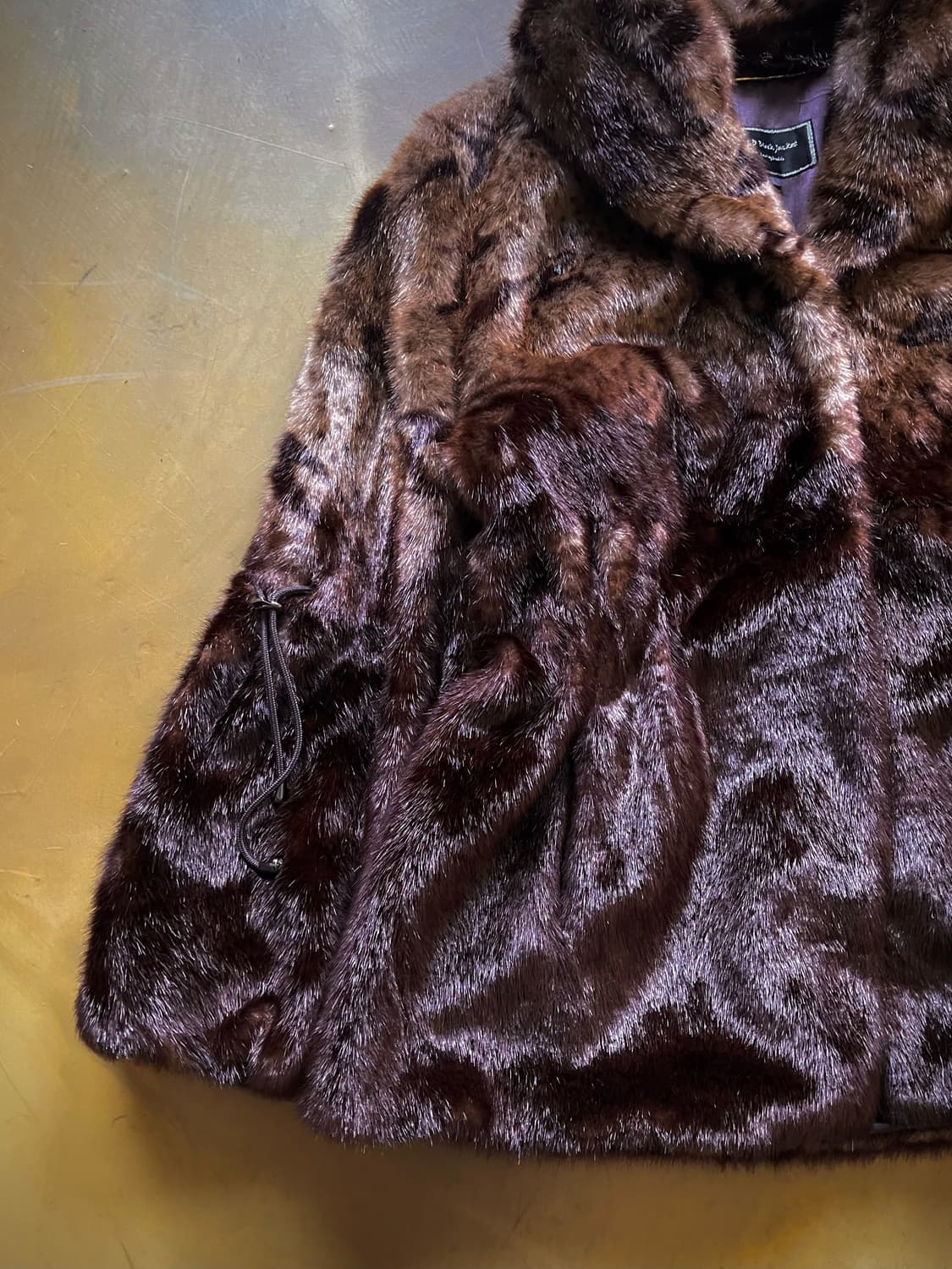 Vintage Real Fox Fur String Sleeve Coat 상품이미지5