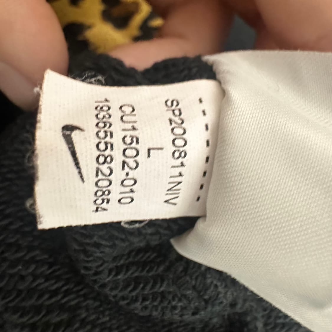 NIKE 나이키 스우시 호피 맨투맨 블랙 L 상품이미지8