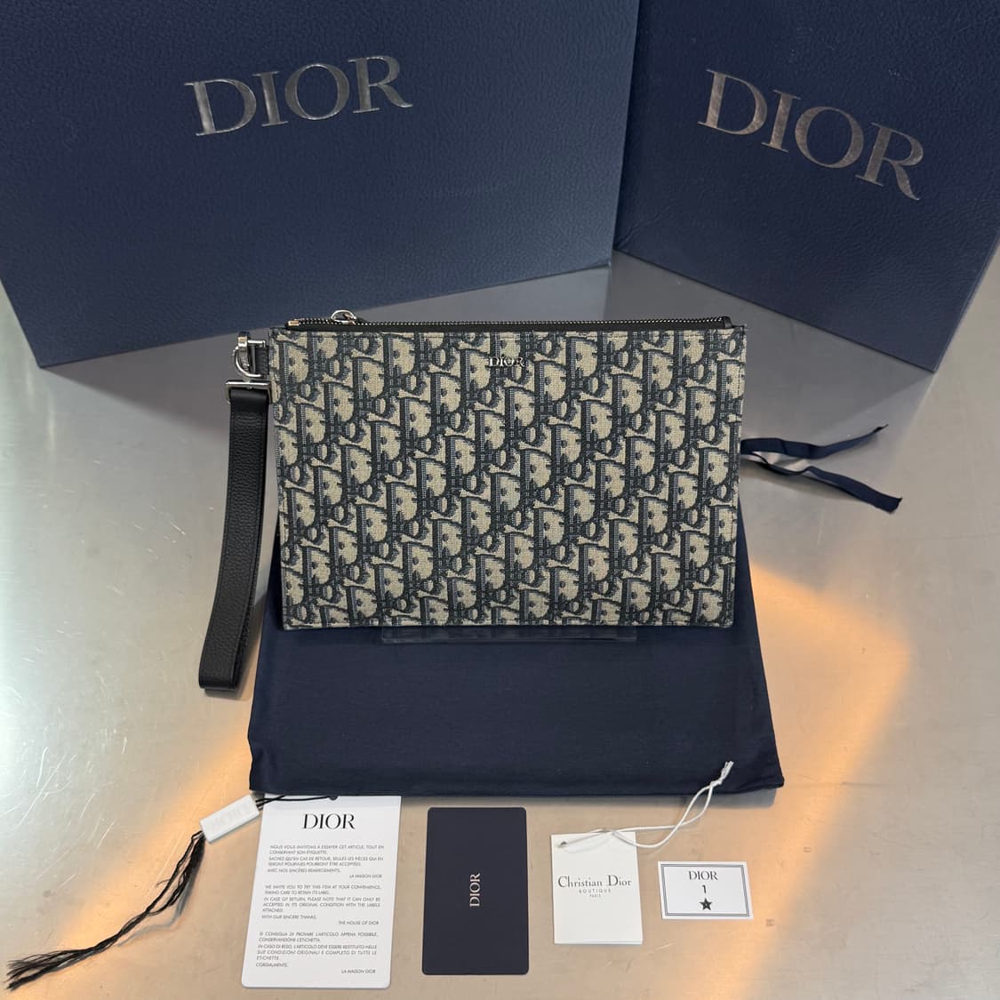 [리오브] 디올 오블리크 A5 자카드 클러치 상품이미지1