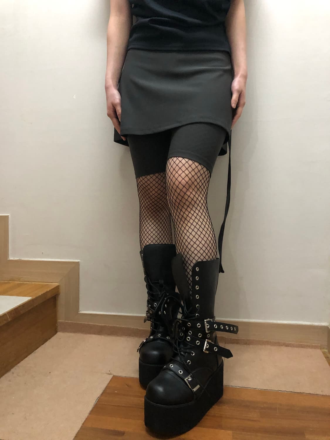 빈티지 그레이 레이어드 팬츠 상품이미지1