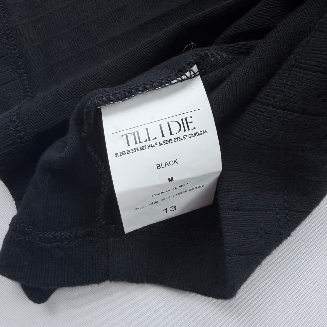 틸아이다이 하프 슬리브 아일렛 가디건 상품이미지6