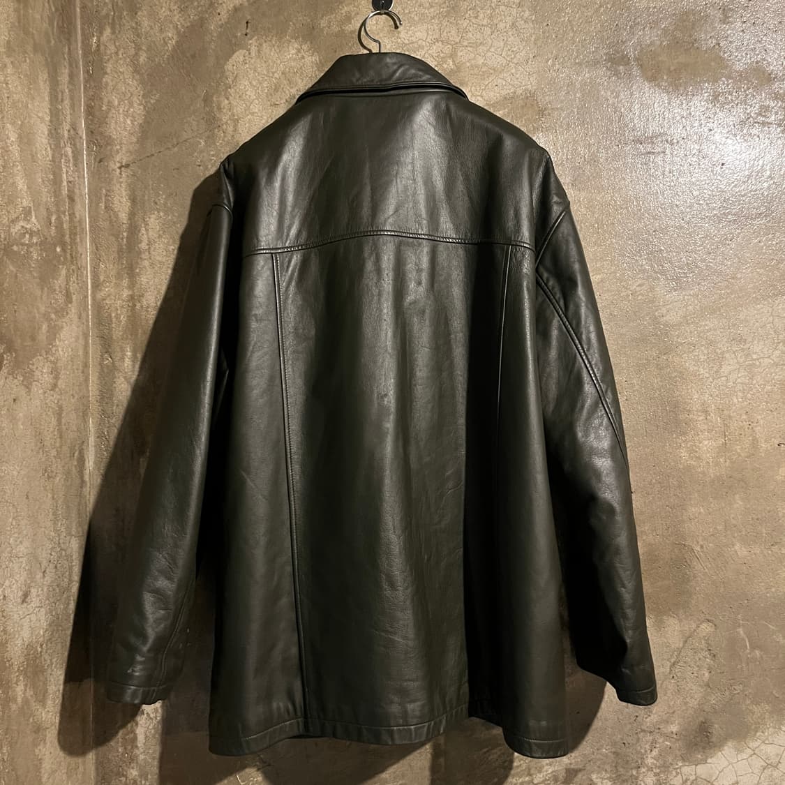 빈티지 가죽 자켓 카키그레이 상품이미지6