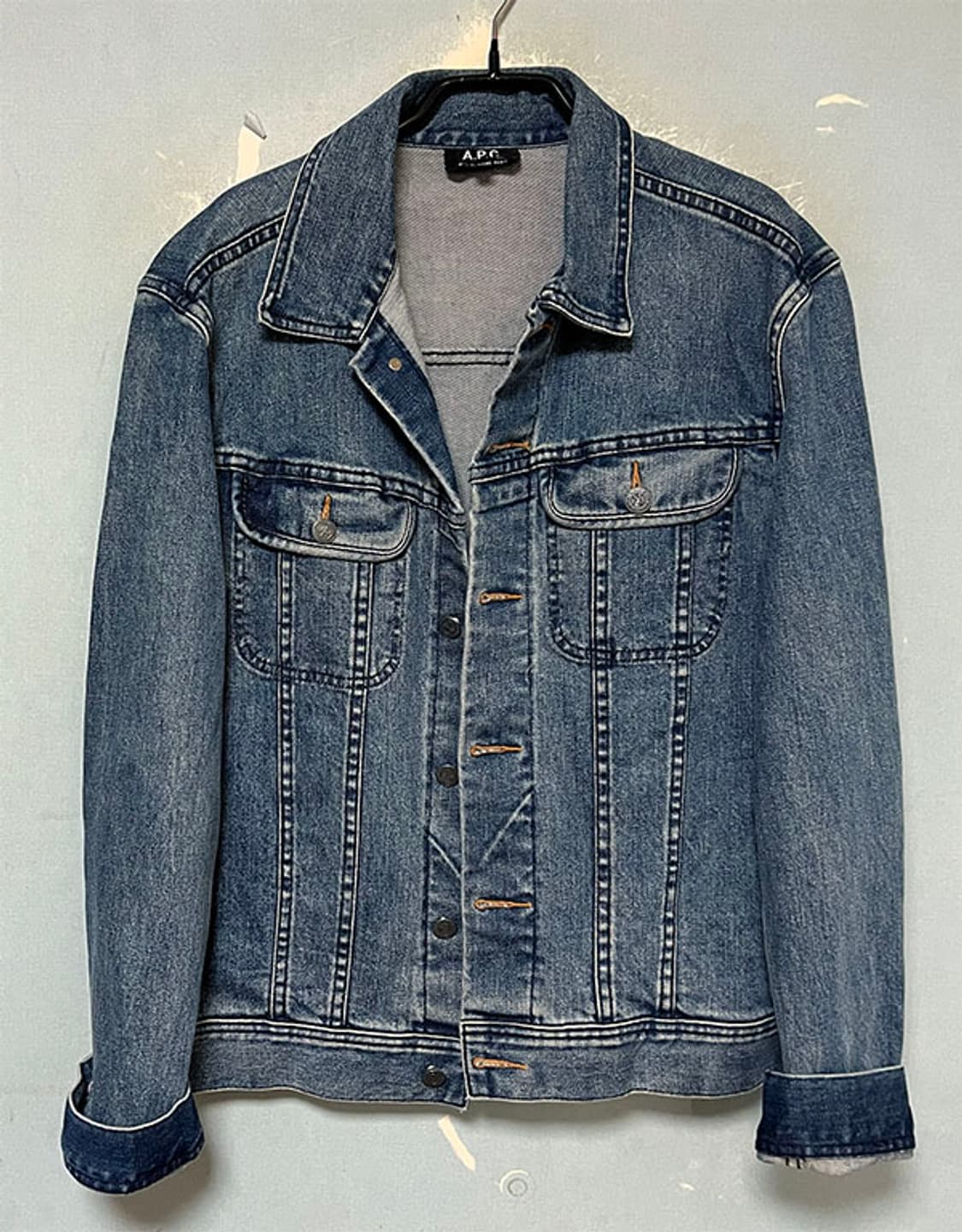 A.P.C. 아페쎄 남자 청자켓 춘추 캐주얼 기본스타일 M 95 상품이미지1