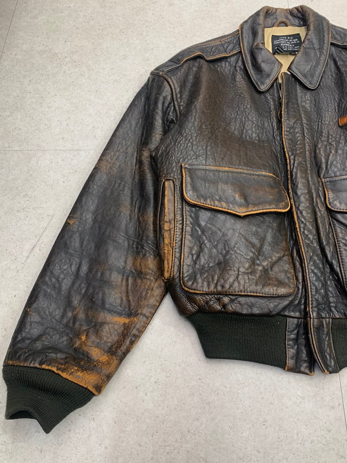 Avirex 아비렉스 A-2 소가죽 자켓 상품이미지4