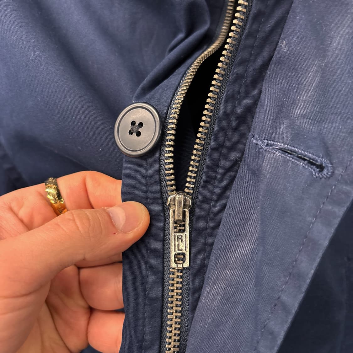 90s 폴로 랄프로렌 코튼워시드 미니멀 데크자켓 플리스 안감 N970 상품이미지6