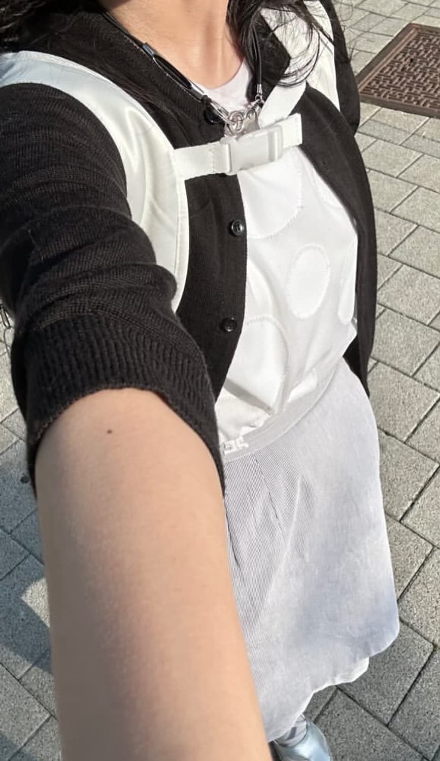 꼼데가르송 메쉬 도트 티셔츠 (착용샷 O) 상품이미지3