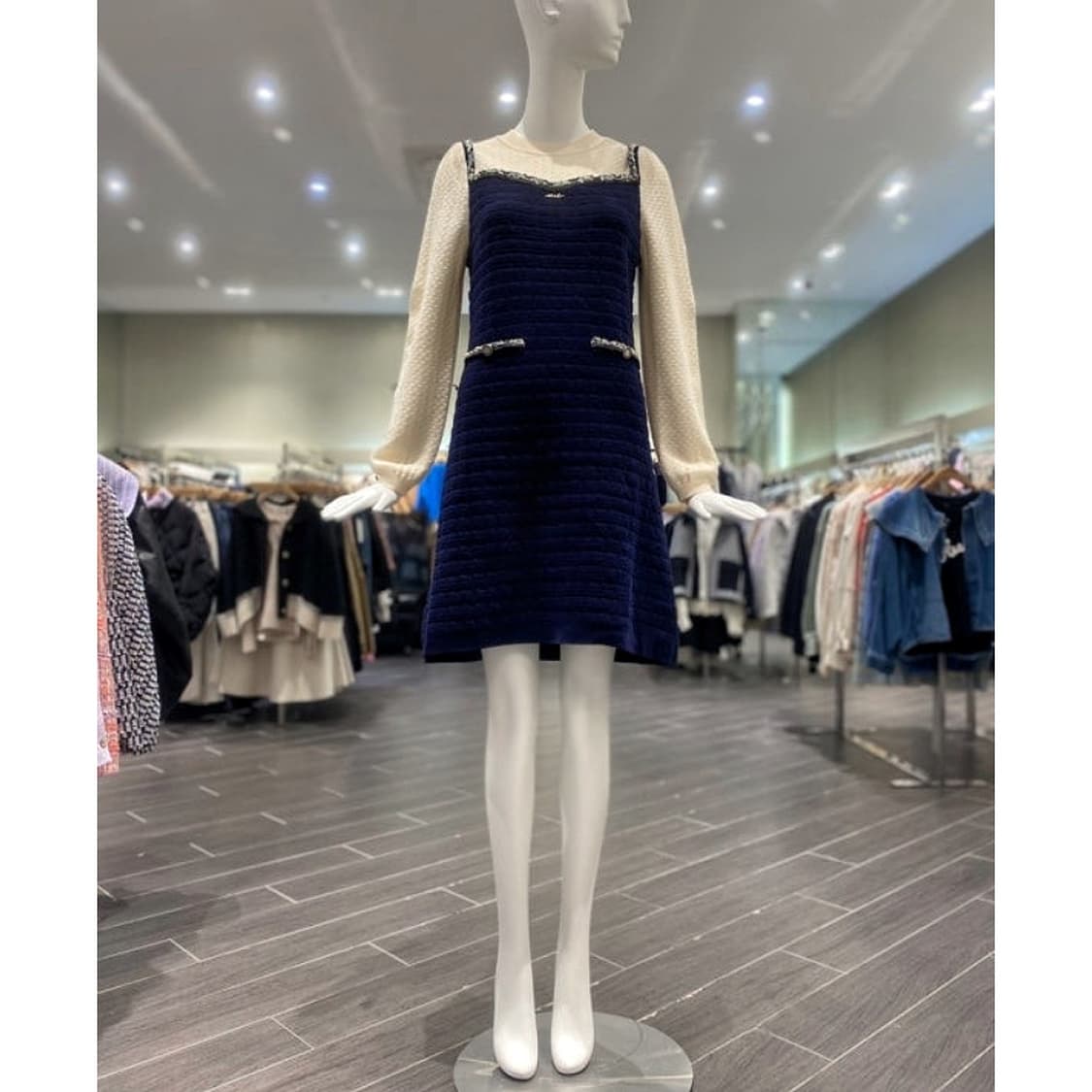 오즈세컨 23 레이어드 니트 드레스 상품이미지1