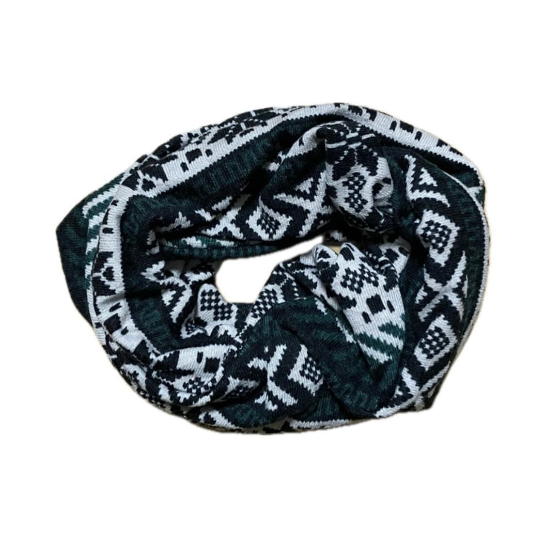 녹색 노르딕 니트 머플러 상품이미지2