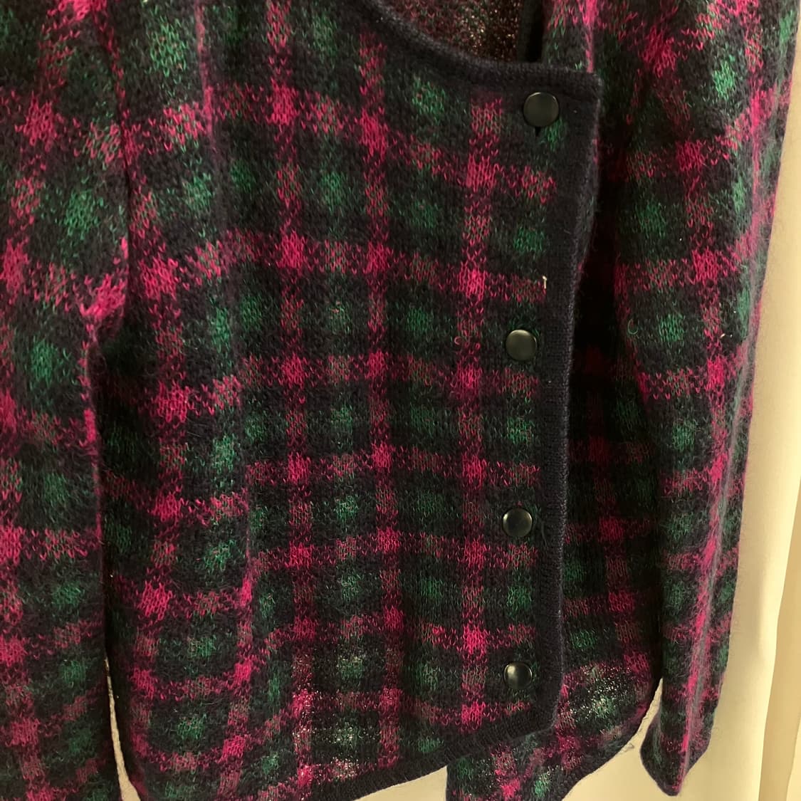 크리스찬 디올 플래드 울 니트 가디건 M 상품이미지4