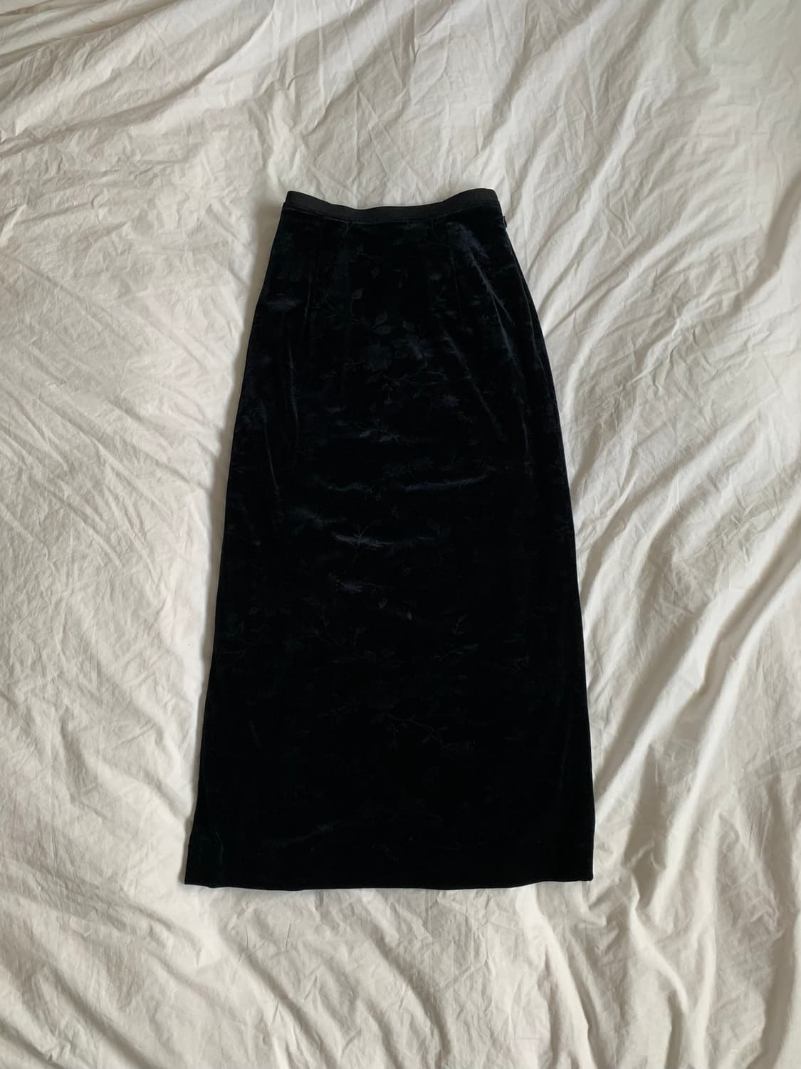 플라워 벨벳 스커트 상품이미지1