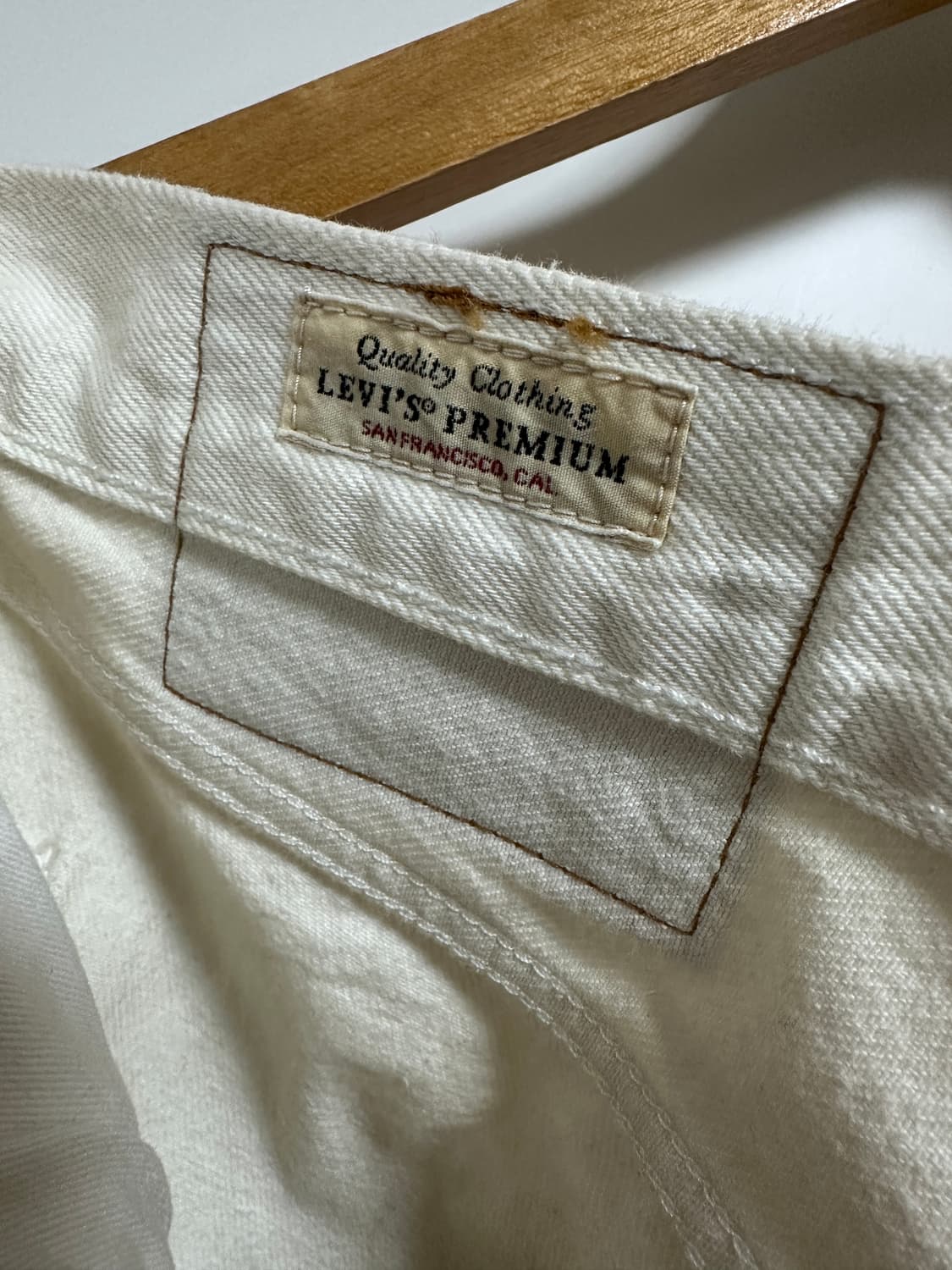 리바이스 501 크림진 W34 L32 상품이미지6