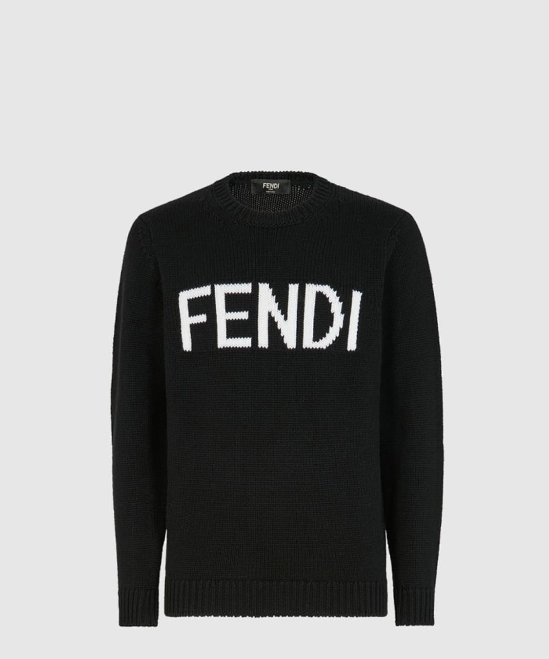 Fendi 블랙 로고 인타르시아 울 스웨터 상품이미지2