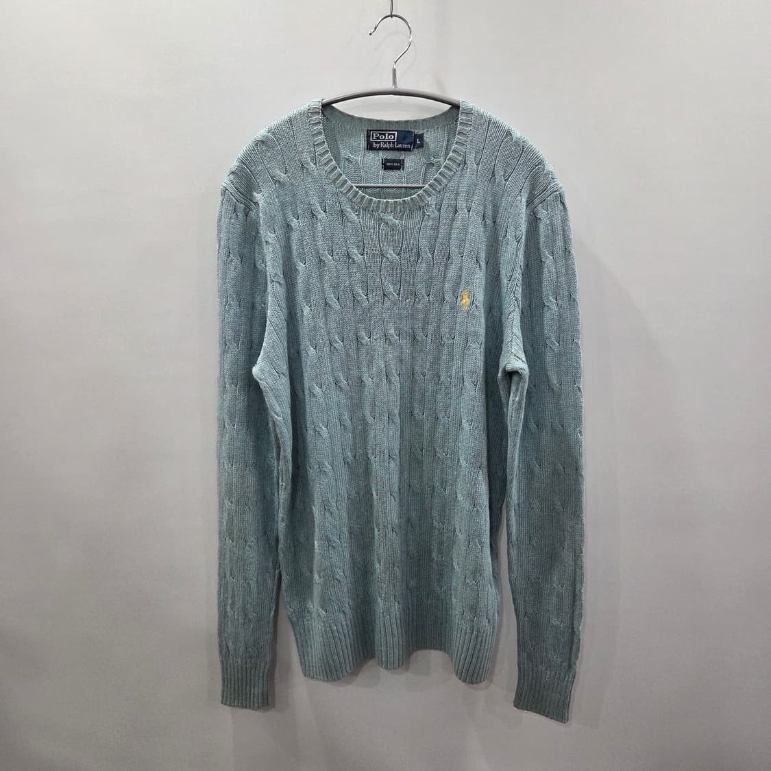 폴로랄프로렌 실크 케이블 니트 L 상품이미지1