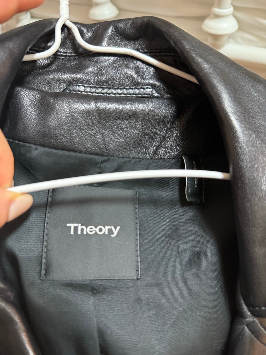 Theory 블랙 양가죽 레더 자켓 M 상품이미지3