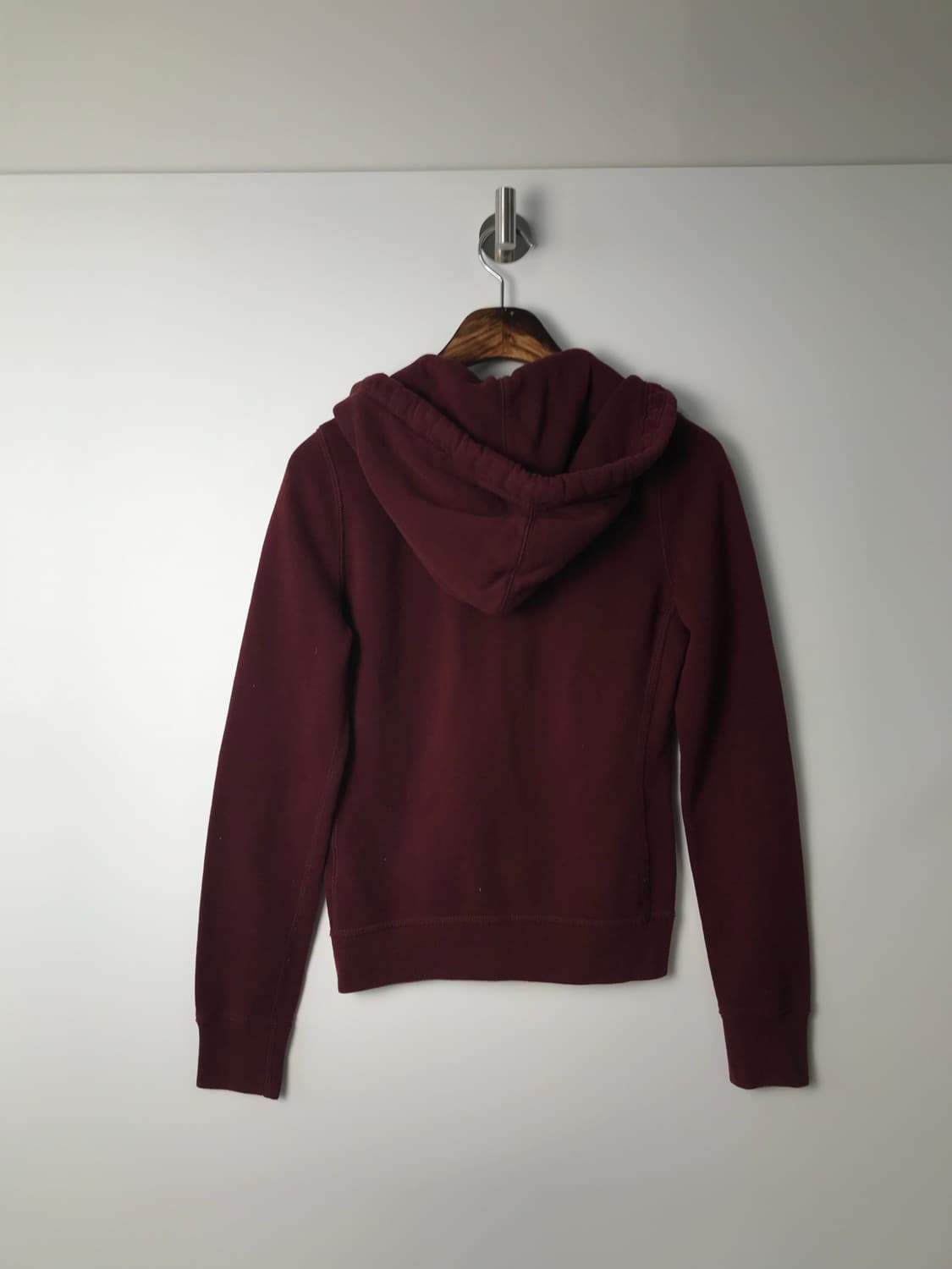 아베크롬비 y2k 와투케 버건디 딱붙 후드집업 상품이미지3