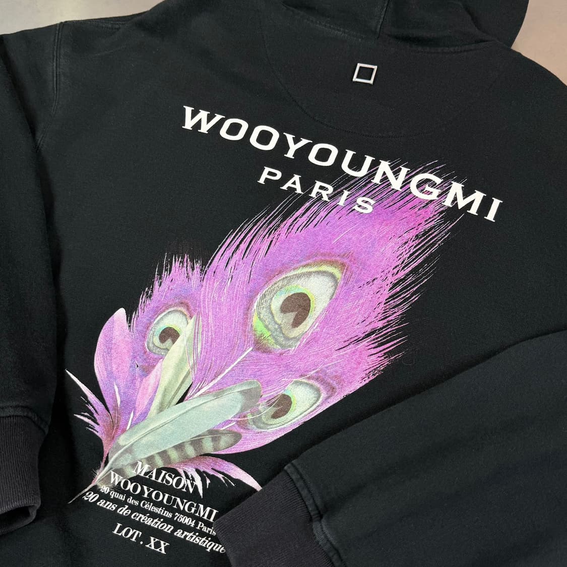 [리오브] 우영미 깃털 백로고 후드 상품이미지3