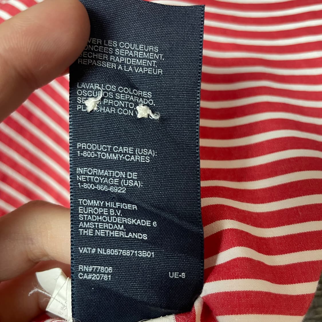 타미힐피거 레드 스트라이프 셔츠 M 상품이미지8