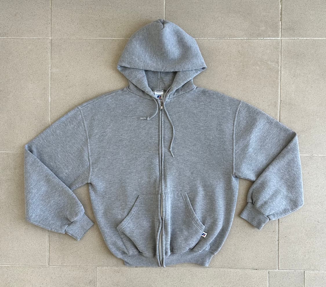 00s 빈티지 러셀 후드집업 그레이 M 상품이미지1