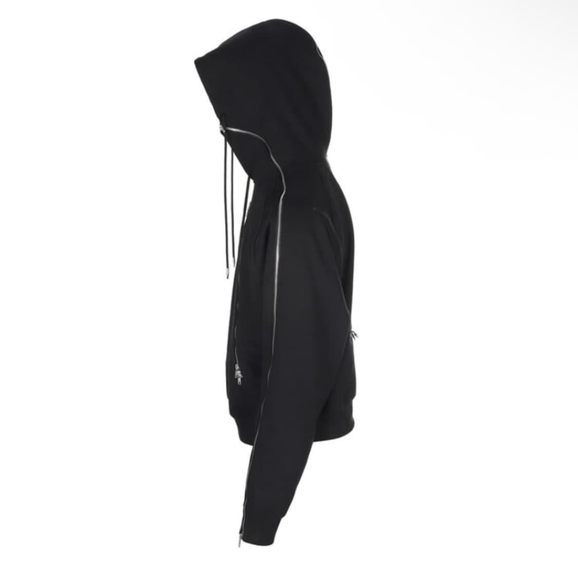 써저리 4 디렉션 지퍼 후디 블랙 상품이미지4