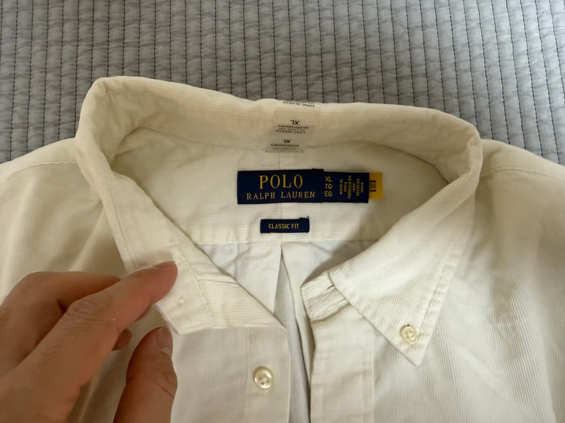 폴로 랄프로렌/코듀로이 크림 셔츠/XL/새제품 상품이미지2