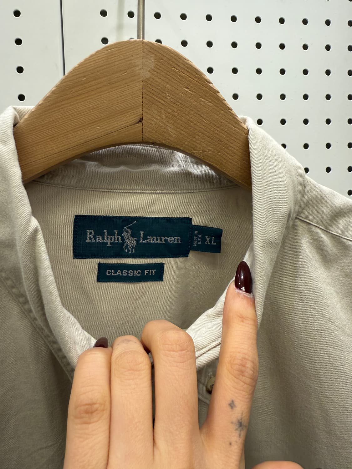 폴로랄프로렌 버튼다운 반팔 셔츠 베이지 U1233 상품이미지5