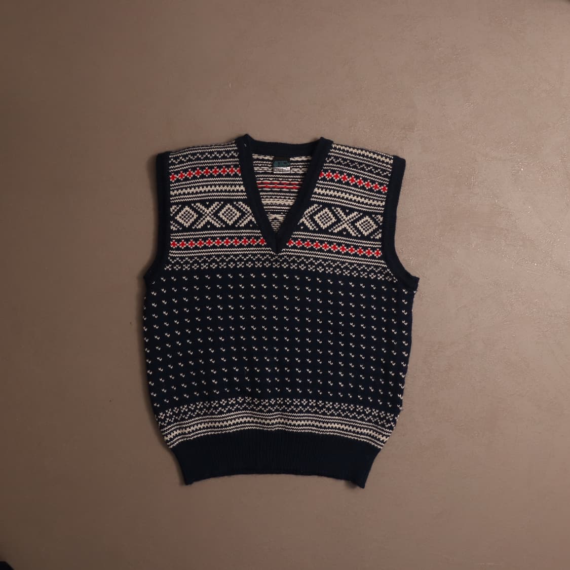빈티지 노르딕 패턴 니트조끼 A1792 상품이미지1