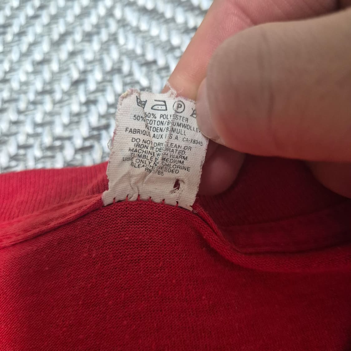 80s 빈티지 "NO DRUG" 싱글스티치 티셔츠 (XL) 상품이미지3